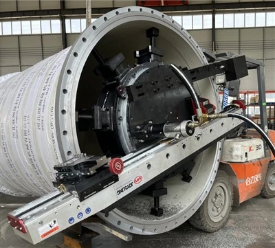 Adecuado para bases de montaje de rodamientos, reparación de bridas de intercambiadores de calor, rango de diámetro de trabajo de hasta 3000 mm